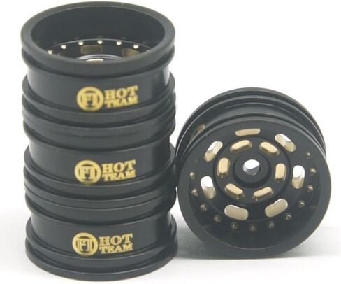 Hobby Brass 0.7" Wheel Offset 3.6mm and Tire for Axial 1:30 SCX30 Ford Bronco AXI-2048 / SCX30 Jeep Wrangler AXI-2261 Rock Crawler Upgrades Parts 4pcs/Set (Offset Brass Wheel) in Saudi Arabia