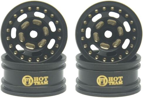 Hobby Brass 0.7" Wheel Offset 3.6mm and Tire for Axial 1:30 SCX30 Ford Bronco AXI-2048 / SCX30 Jeep Wrangler AXI-2261 Rock Crawler Upgrades Parts 4pcs/Set (Offset Brass Wheel) in Saudi Arabia