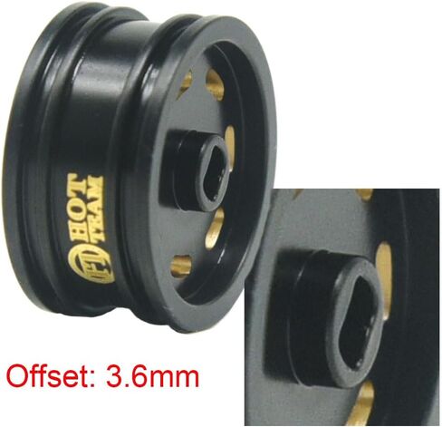 Hobby Brass 0.7" Wheel Offset 3.6mm and Tire for Axial 1:30 SCX30 Ford Bronco AXI-2048 / SCX30 Jeep Wrangler AXI-2261 Rock Crawler Upgrades Parts 4pcs/Set (Offset Brass Wheel) in Saudi Arabia