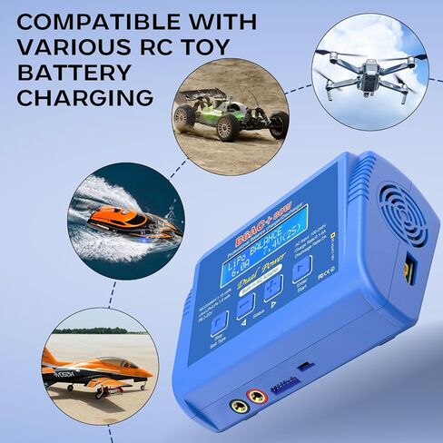 B6 AC Lipo Balance Charger with 80W Power Supply for 1S 2S 3S-6S LiPo Lilon Life Lifepo4 NiCd NiMh Pb RC Battery in Saudi Arabia