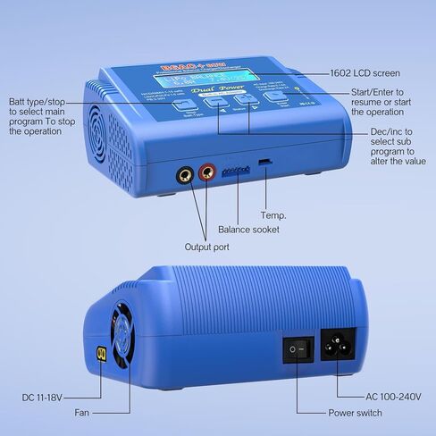 B6 AC Lipo Balance Charger with 80W Power Supply for 1S 2S 3S-6S LiPo Lilon Life Lifepo4 NiCd NiMh Pb RC Battery in Saudi Arabia