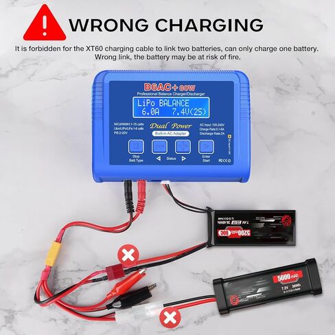 B6 AC Lipo Balance Charger with 80W Power Supply for 1S 2S 3S-6S LiPo Lilon Life Lifepo4 NiCd NiMh Pb RC Battery in Saudi Arabia