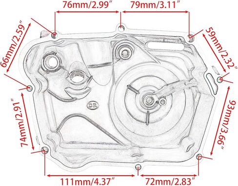الجانب الأيمن محرك المحرك الغطاء الواقي استبدال ل 50cc 70cc 90cc 110cc 125cc دراجة نارية أربع عجلات ATV على الطرق الوعرة in Kuwait