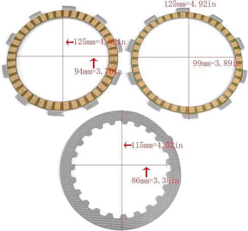 Motorcycle Clutch Disc Friction Plate Clutch Friction Disc Plate for DT125E DT125 DT125R DT125RE DT125X DT200R DT200WR TDR 125 TZR 125 R/RR WR200R YFS200 in Kuwait
