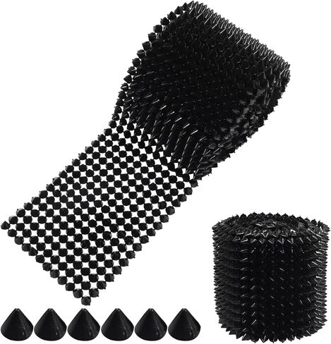 Jiozermi 12 Row of Flat Back Studs, Silver Sew on Spikes Trim for Arts and Crafts, Metallic Rivet Embellishment for Jacket Denim Shoes Bag DIY, 1 Yard in Kuwait