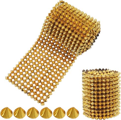 Jiozermi 12 Row of Flat Back Studs, Silver Sew on Spikes Trim for Arts and Crafts, Metallic Rivet Embellishment for Jacket Denim Shoes Bag DIY, 1 Yard in Kuwait