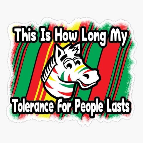 Zebra Head with Fruit Stripe Gum - Zebra This is How Long My Tolerance for People Lasts Heavy Duty Car Magnet Vehicle Bumper Sign Removable 5" in Kuwait