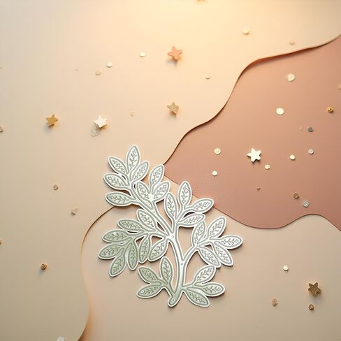 Foliage Die Cut for Card Making, Branches Metal Cutting Dies Congratulations Die Cuts Happy Birthday Embossing Stencils Template for DIY Scrap-Booking Decor Wedding Birthday Blessing Card in Kuwait