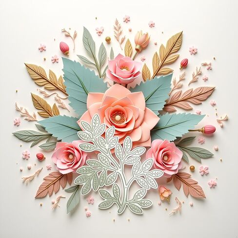 Foliage Die Cut for Card Making, Branches Metal Cutting Dies Congratulations Die Cuts Happy Birthday Embossing Stencils Template for DIY Scrap-Booking Decor Wedding Birthday Blessing Card in Kuwait