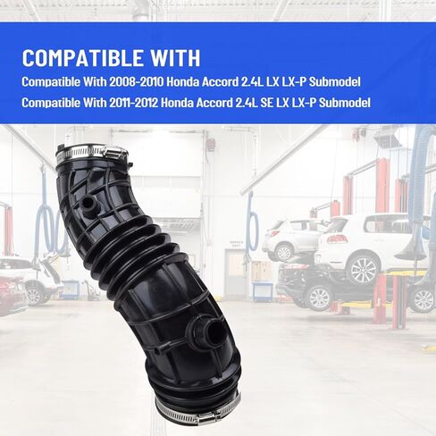 17228-R40-A00 أنبوب خرطوم مدخل منقي هواء المحرك مع مشابك متوافق مع 2008-2012 Honda Accord 2.4L Sedan SE LX LX-P Submodel استبدال #696-052 in Kuwait