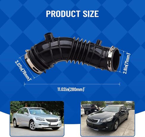 17228-R40-A00 أنبوب خرطوم مدخل منقي هواء المحرك مع مشابك متوافق مع 2008-2012 Honda Accord 2.4L Sedan SE LX LX-P Submodel استبدال #696-052 in Kuwait