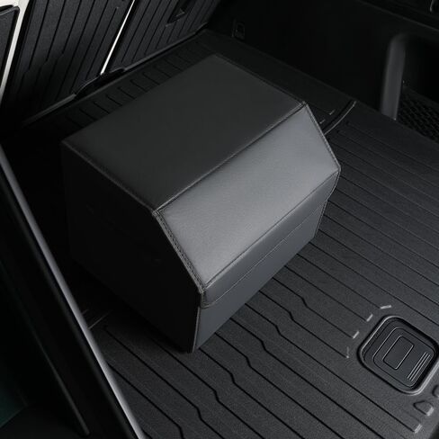 Car Trunk Organizer, Leather Material, Sturdy and Durable, Waterproof and Stain-Resistant Surface, Wipes Clean Easily, Collapsible to Save Space, Say Goodbye to Clutter, for SUVs & Sedans in Saudi Arabia