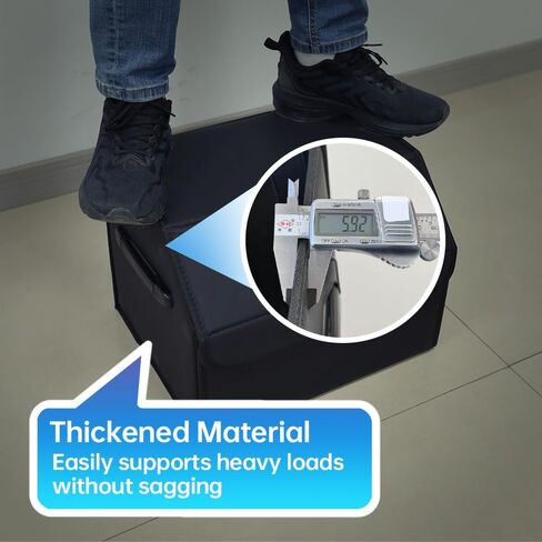 Car Trunk Organizer, Leather Material, Sturdy and Durable, Waterproof and Stain-Resistant Surface, Wipes Clean Easily, Collapsible to Save Space, Say Goodbye to Clutter, for SUVs & Sedans in Saudi Arabia