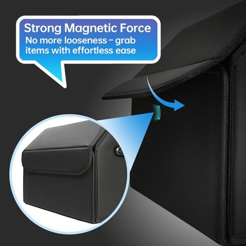 Car Trunk Organizer, Leather Material, Sturdy and Durable, Waterproof and Stain-Resistant Surface, Wipes Clean Easily, Collapsible to Save Space, Say Goodbye to Clutter, for SUVs & Sedans in Saudi Arabia