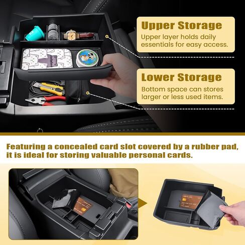 Center Console Organizer Tray Compatible with 2026 Subaru Outback Accessories - Armrest Storage Box Console Divider Insert for 2026 Outback Premium Limited Touring XT Wilderness, ABS in Saudi Arabia