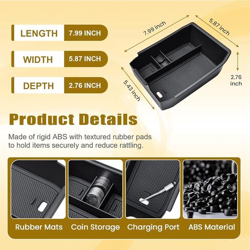 Center Console Organizer Tray Compatible with 2026 Subaru Outback Accessories - Armrest Storage Box Console Divider Insert for 2026 Outback Premium Limited Touring XT Wilderness, ABS in Saudi Arabia