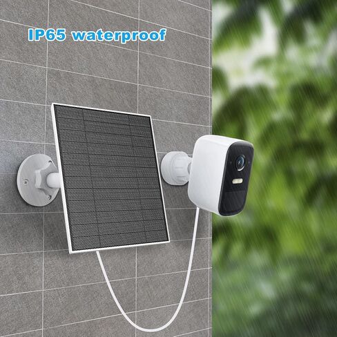 لوحة شمسية لكاميرا Eufy، شاحن لوحة شمسية 5 وات متوافق مع EufyCam، لوحة شمسية 5 فولت مع كابل شحن 9.8 قدم، مقاوم للماء IP65، حامل جداري قابل للتعديل (عبوة واحدة) in Kuwait