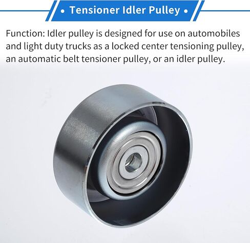 1 Pc Drive Belt Idler Pulley for Mitsubishi Lancer 2013-2017,for Mitsubishi Outlander 2014-2020 Iron Silver Tone Serpentine Tensioner Pulley Idler in Kuwait