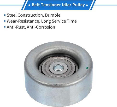 1 Pc Drive Belt Idler Pulley for Mitsubishi Lancer 2013-2017,for Mitsubishi Outlander 2014-2020 Iron Silver Tone Serpentine Tensioner Pulley Idler in Kuwait