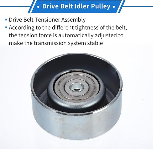 1 Pc Drive Belt Idler Pulley for Mitsubishi Lancer 2013-2017,for Mitsubishi Outlander 2014-2020 Iron Silver Tone Serpentine Tensioner Pulley Idler in Kuwait