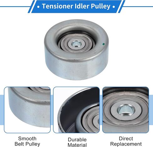 1 Pc Drive Belt Idler Pulley for Mitsubishi Lancer 2013-2017,for Mitsubishi Outlander 2014-2020 Iron Silver Tone Serpentine Tensioner Pulley Idler in Kuwait