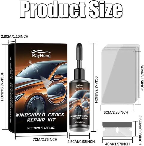 Windshield Crack Repair Kit, Glass Repair Liquid, Cracks Gone Glass Repair Kit for Chips Cracks, Quick Fix Automotive Tool for Windshields, Windows, Mirrors(2PCS) in Kuwait