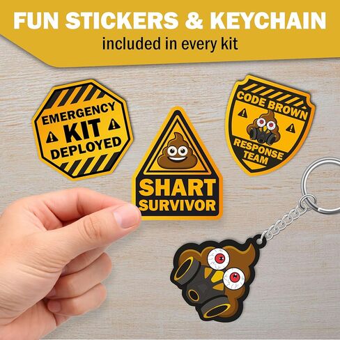Code Brown Emergency Kit – Funny Gag Gift – UK Made Novelty Survival Kit with Wipes, Disposable Underwear, Door Hanger & More – Birthday Gift for Him, Her, Friends in Kuwait