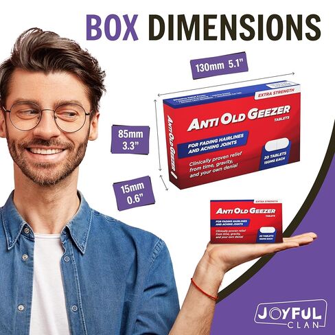 Funny Birthday Gifts for Men, Anti Old Geezer Novelty Candy Box With Prescription Bag and Jelly Bean Candy, Dad Present, Retirement Present, Grandpa Prank, Pharmacy Style Joke, White Elephant Laugh in Saudi Arabia