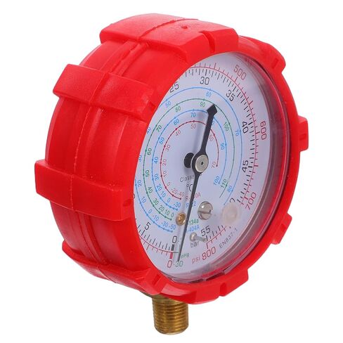 Healeved Car Manifold Gauge Set with Red Gauge, Automotive Ac Vacuum Manifold Tool for Recharge and Pressure Monitoring, HVAC Repair Equipment for Mechanics in Kuwait