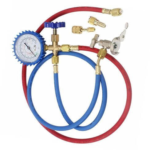 Yardwe Automotive Manifold Gauge Set with Pressure Gauge and Manifold Hose, HVAC Ac Recharge Tool Kit for Vehicle Maintenance Random Color in Kuwait