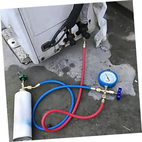 Yardwe Automotive Manifold Gauge Set with Pressure Gauge and Manifold Hose, HVAC Ac Recharge Tool Kit for Vehicle Maintenance Random Color in Kuwait