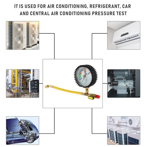 Cabilock Nitrogen Pressure Tester Air Conditioner Refrigeration Leak Test Gauge HVAC Gas Pressure Test Kit for Automotive and Home Ac Systems in Kuwait