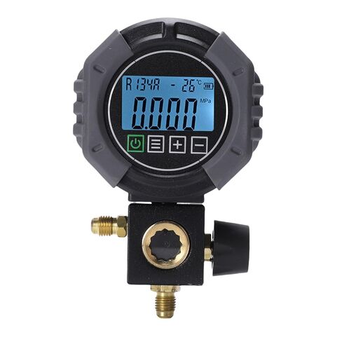 مقياس رقمي متعدد 0-6000 كيلو باسكال لشحن غاز التبريد HVAC AC والمكنسة الكهربائية والتشخيص، متوافق مع R410A R134A R22 R32، جهاز اختبار درجة حرارة الضغط ثلاثي الاتجاهات in Kuwait