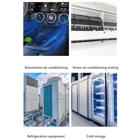 مقياس رقمي متعدد 0-6000 كيلو باسكال لشحن غاز التبريد HVAC AC والمكنسة الكهربائية والتشخيص، متوافق مع R410A R134A R22 R32، جهاز اختبار درجة حرارة الضغط ثلاثي الاتجاهات in Kuwait