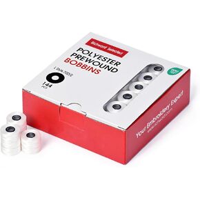 BAi Magsnap Prewound Embroidery Bobbins, White 144pcs, Style L (SA155), 60WT (70D/2) Polyester Bobbin Thread, for Commercial Multi-Needle Embroidery Machines in Saudi Arabia