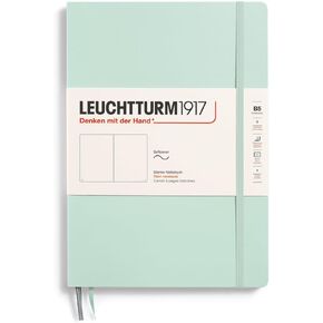 LEUCHTTURM1917 - تركيبة غلاف ناعم للكمبيوتر المحمول B5-123 صفحة مرقمة للكتابة واليوميات (منقط، أخضر المحيط الهادئ) in Saudi Arabia