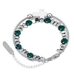 Natural Green Jade Cuban Link Bracelet for Men Women, Genuine Jade Chain Bracelet with Stainless Steel Clasp, Unisex Polished Jade Jewelry, Gift for Him Her in Saudi Arabia