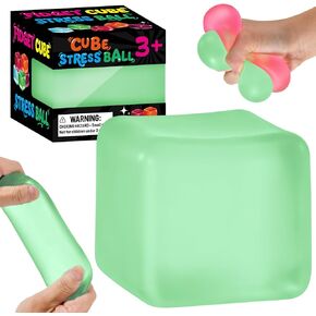 Stress Cube Squishy Fidget Toys, Slow Rising Ice Cube Sensory Stress Balls for Kids Adults Anxiety Relief Squeeze Toy for Classroom Prizes Party Favors (Blue) in Saudi Arabia