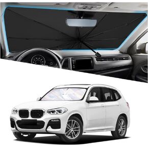 55.1×31.5 Inch Car Windshield Sun Shade Umbrella,Upgraded Foldable Car Sun Shade Windshield Umbrella for Suns Protection,Universal Windshields Cover Suns Shades for Cars,SUVs in Saudi Arabia