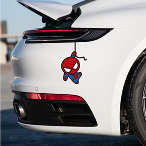 Spider-Man Car Sticker Scratch Cover 5.12x7.87 Inch Funny Cartoon Decal for Automotive Exterior - Waterproof Vinyl Glow Way Sticker for Tailgate & Bumper in Saudi Arabia