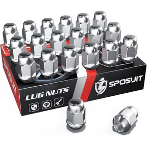 Sposuit M12x1.5 Lug Nuts - Replacement for 2010-2019 Chevrolet Cruze, 2005-2009/2018-2024 Equinox, 1997-2012/2016-2024 Malibu, 2013-2024 Trax - Closed End Chrome Lug Nut(20 Pcs) in Kuwait