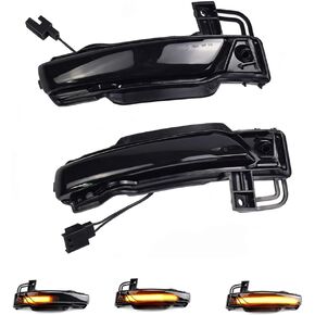 1 Pair Dynamic Turn Signal Light Side Mirror Blinker Sequential Lamp Assembly for Jeep Grand Cherokee WK2 2011 2012 2013 2014 2015 2016-2020 (Black) in Kuwait