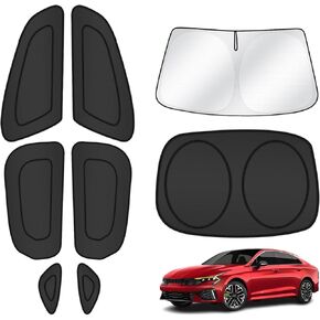 T TGBROS Windshield Sun Shade Custom Fit for 2022-2023 2024 Mercedes-Benz EQS Accessories Foldable Sun Shield Reflective Polyester Sun Visor Cover Block Heat and Sun Protection in Kuwait