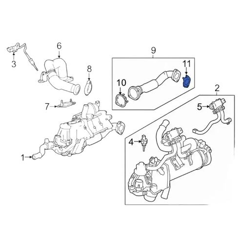 Gasket Replacement LR075627 Compatible with Discovery 4 2010 2011 2012 2013 2014 2015 2016 Sport 2010 2011 2012 2013 in Kuwait
