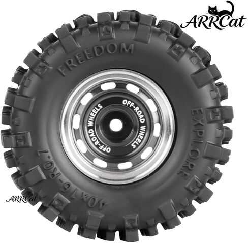 إطارات عجلات ألومنيوم 0.7 من الخرز لـ 1/30 SCX30 1/32 Red cat Ascent-32 RC Crawler، حلقات 0.7 بوصة إطارات عجلة أطباق عميقة وإطارات مطاطية - عجلات وإطارات شاحنة رالي الطرق الوعرة RC، أسود (4 قطع) in Kuwait