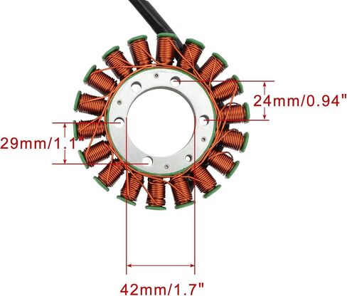 WOOSTAR 18 Coil 5 Wire Magneto Stator Replacement for Suzuki 2006-2011 LTR450 LT-R450 Quad Racer OEM 32101-45G00 32101-45G10 32101-45G11 in Kuwait
