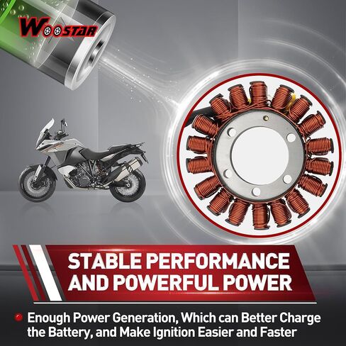WOOSTAR 18 لفائف 3 سلك مغناطيسي الجزء الثابت لاستبدال 1050 1090 1190 1290 سوبر مغامرة R S L R ABS GT TKC OEM 60339004000 in Kuwait