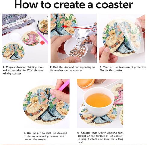 8 Pcs Cowboy Boots Diamond Art Coaster Kits for Adults Beginner, Flower Diamond Painting Coasters Kits with Holder Cork Pads, DIY Gem Arts and Crafts Coasters Supplies for Home and Holiday Decor in Saudi Arabia