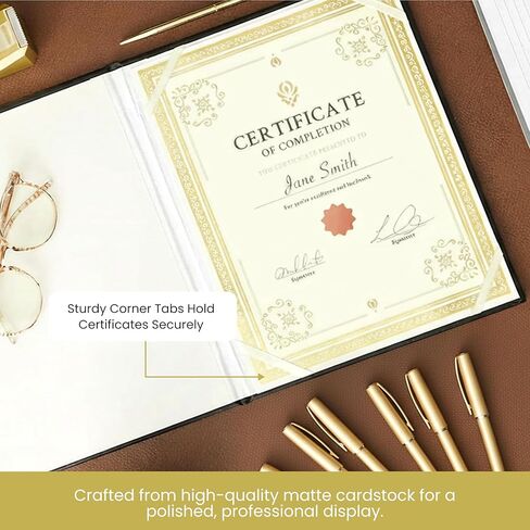 Paper Junkie 100 Pack Bulk Award Certificate Paper - Blank Certificate Paper 8.5 x 11 for Printing - Thick Matte Ivory Cardstock Diploma Papers for Certificates of Appreciation with Gold Foil Border in Saudi Arabia