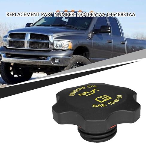 Engine Oil Filler Cap Replacement Compatible with Jeep Wrangler Cherokee Grand Cherokee Dodge Ram 1500 2500 3500 Dakota Durango Caravan Neon Chrysler Concorde PT Cruiser 53010654AA 04648831AA in Saudi Arabia